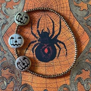 Handmade Jack-O-Lantern Bracelet